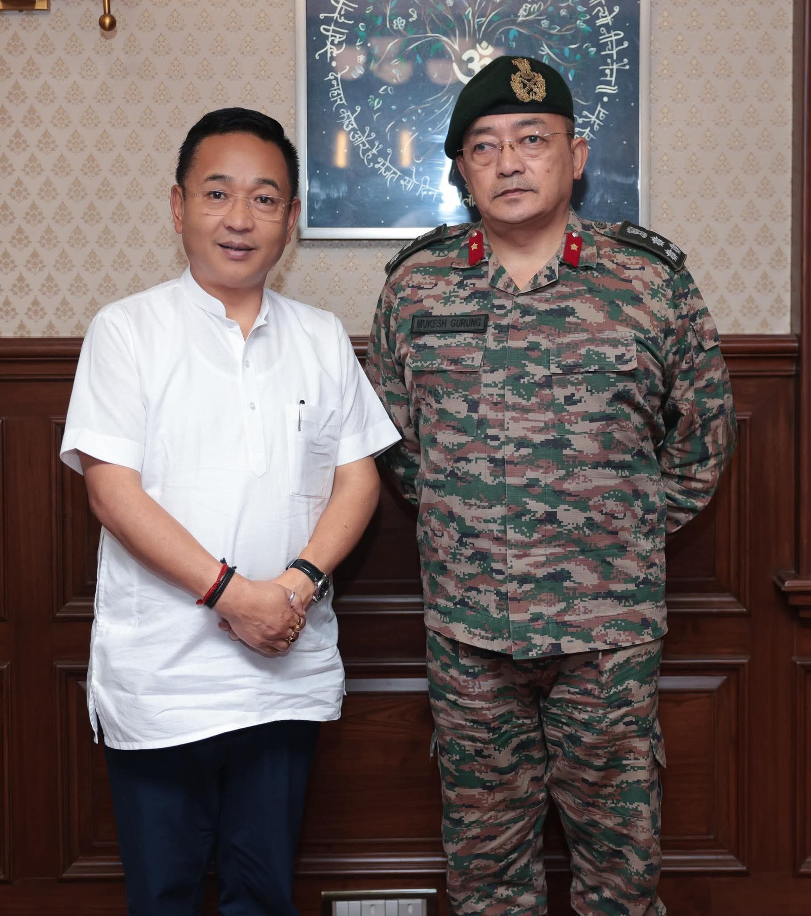 मुख्यमन्त्री गोले र एनसीसी ग्रुप कमाण्डरबीच भेटवार्ता